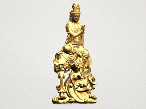 avalokitesvara bodhisattva - with fish 3D Baskı Modeli