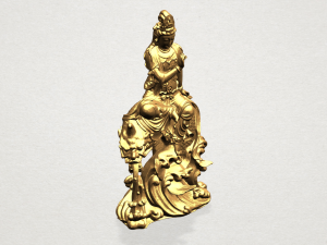 avalokitesvara bodhisattva - with fish 3D Baskı Modeli