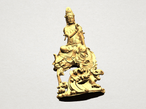 avalokitesvara bodhisattva - with fish 3D Baskı Modeli