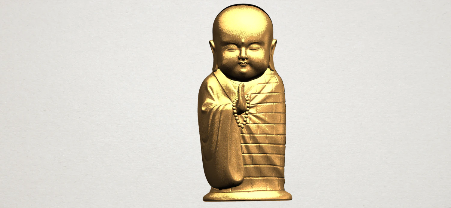little monk 3D Print Model .c4d .max .obj .3ds .fbx .stl .blend 