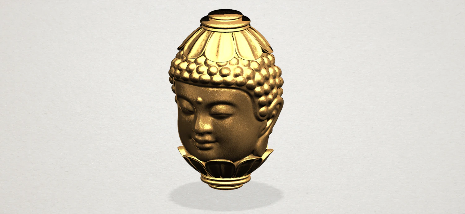 buddha - head sculpture 3D Print Model .c4d .max .obj .3ds .fbx .stl .blend 