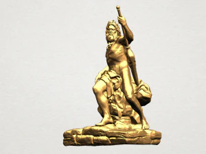 naked warrior 3D Print Model