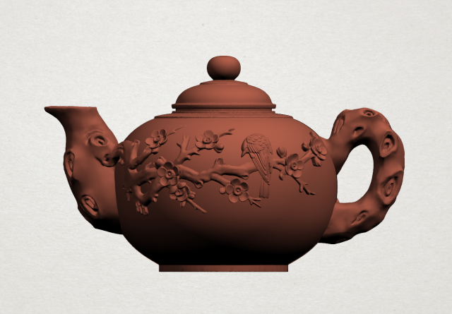 tea pot 3Dプリントモデル .c4d .max .obj .3ds .fbx .stl .blend 
