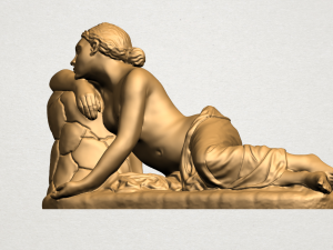 naked girl - lying on side Modèles 3D en vedette