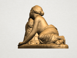 naked girl - lying on side Modèles 3D en vedette