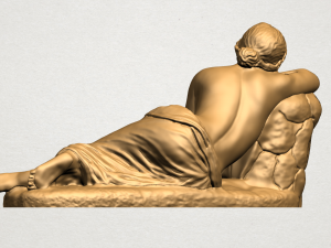 naked girl - lying on side Modèles 3D en vedette