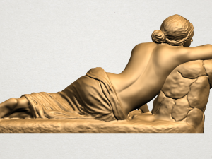 naked girl - lying on side Modèles 3D en vedette