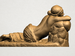 naked girl - lying on side Modèles 3D en vedette