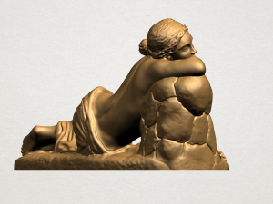 naked girl - lying on side Modèles 3D en vedette