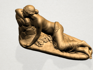 naked girl - lying on side Modèles 3D en vedette