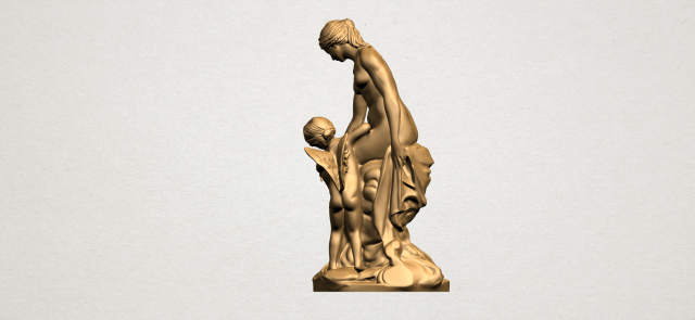 venus and cupid 01 3Dプリントモデル .c4d .max .obj .3ds .fbx .stl .blend 