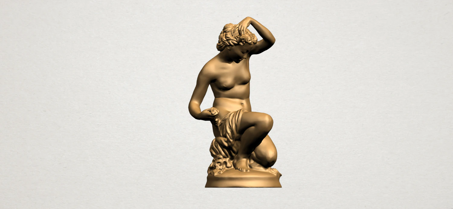 naked girl - bathing01 3D Print Model .c4d .max .obj .3ds .fbx .stl .blend 