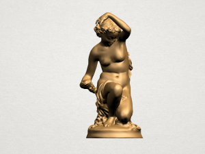 naked girl - bathing01 3D-Druckmodell