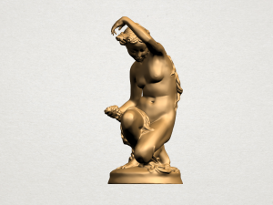naked girl - bathing01 3D-Druckmodell