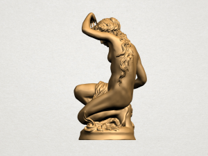 naked girl - bathing01 3D-Druckmodell