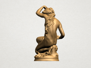naked girl - bathing01 3D-Druckmodell