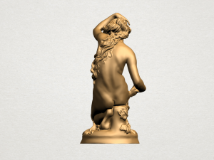 naked girl - bathing01 3D-Druckmodell