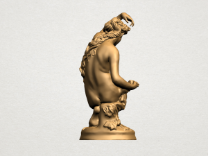 naked girl - bathing01 3D-Druckmodell