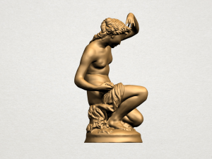 naked girl - bathing01 3D-Druckmodell