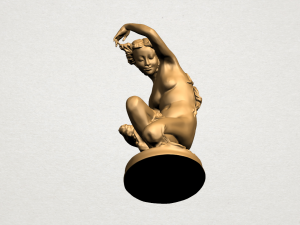naked girl - bathing01 3D-Druckmodell
