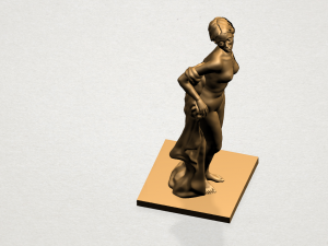 naked girl - bathing04 Modèles 3D en vedette