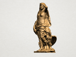 naked girl - with eagle 3D-Druckmodell