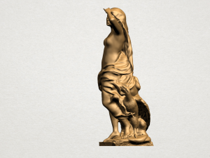 naked girl - with eagle 3D-Druckmodell