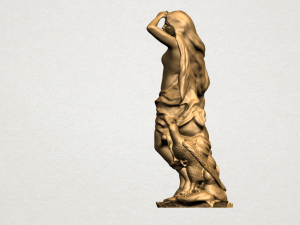 naked girl - with eagle 3D-Druckmodell