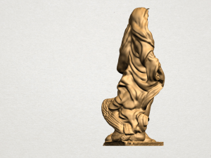 naked girl - with eagle 3D-Druckmodell