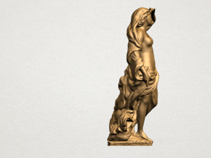 naked girl - with eagle 3D-Druckmodell