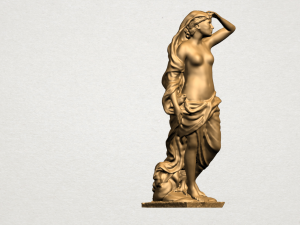 naked girl - with eagle 3D-Druckmodell