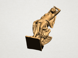 naked girl - with eagle 3D-Druckmodell