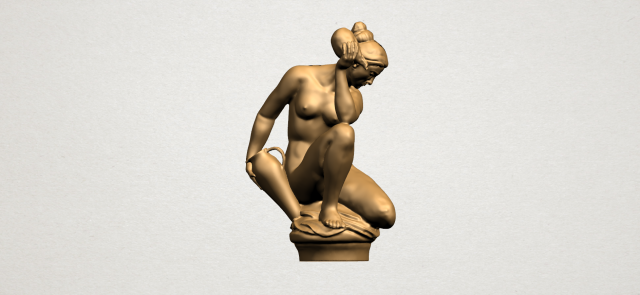naked girl - with pot 3D Принт Модель .c4d .max .obj .3ds .fbx .stl .blend 