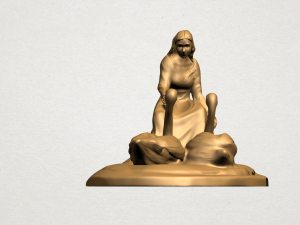 girl with goose 3D-Druckmodell
