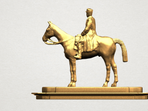 horse with rider 01 3D Print Model