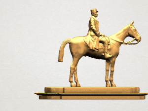 horse with rider 01 3D Принт Модель