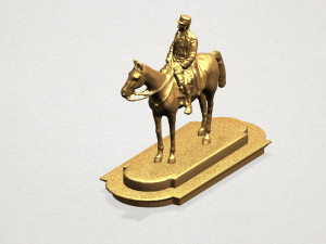 horse with rider 01 3D Принт Модель
