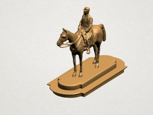 horse with rider 01 3D Принт Модель