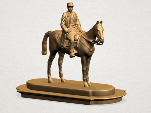horse with rider 01 3D Принт Модель
