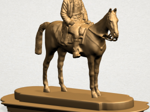 horse with rider 01 3D Принт Модель