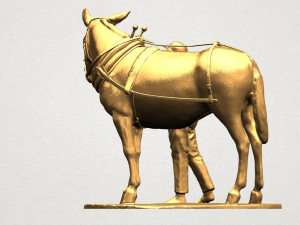 horse with man 01 3D Принт Модель