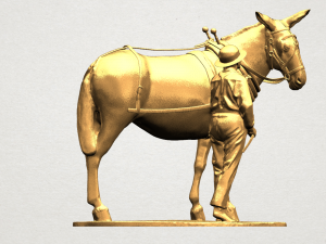 horse with man 01 3D Принт Модель