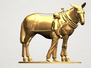 horse with man 01 3D Принт Модель