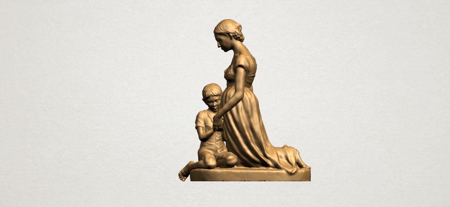 mother-child 02 3D Print Model .c4d .max .obj .3ds .fbx .stl .blend