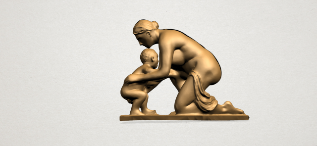 mother-child 04 3Dプリントモデル .c4d .max .obj .3ds .fbx .stl .blend 