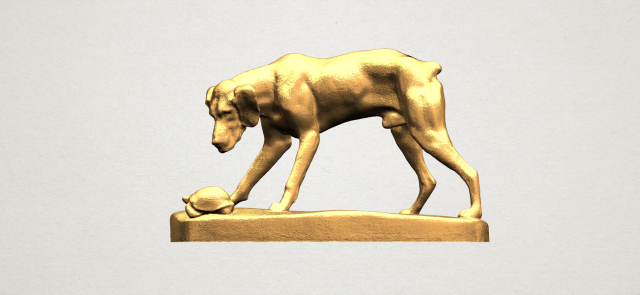 dog 01 3Dプリントモデル .c4d .max .obj .3ds .fbx .stl .blend 