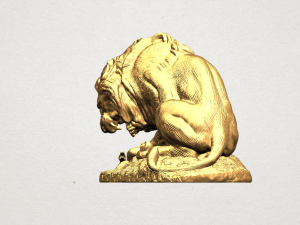 lion 03 with snake Modelo de impresión 3D