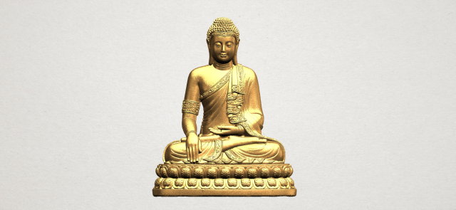 thai buddha 02 3Dプリントモデル .c4d .max .obj .3ds .fbx .stl .blend 