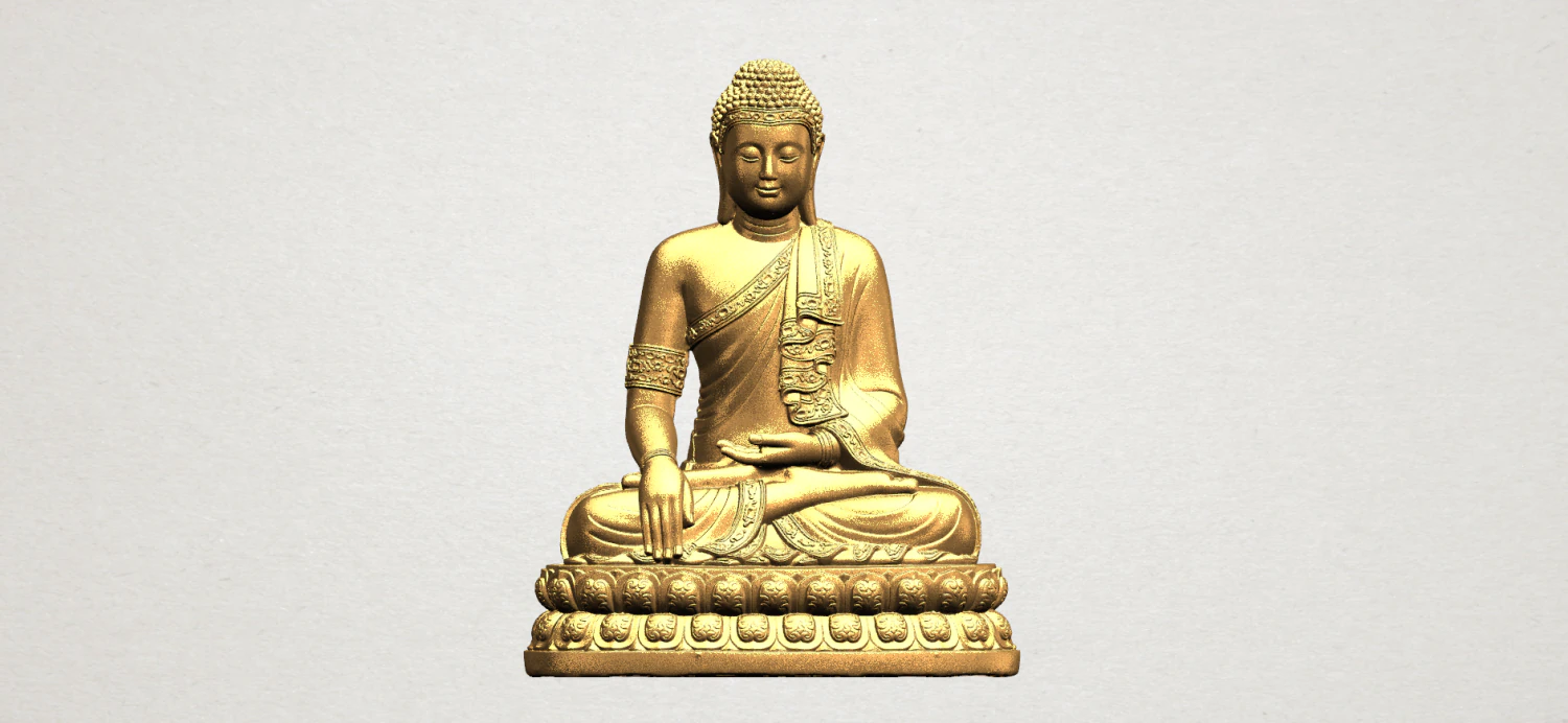 thai buddha 02 3D Print Model .c4d .max .obj .3ds .fbx .stl .blend 