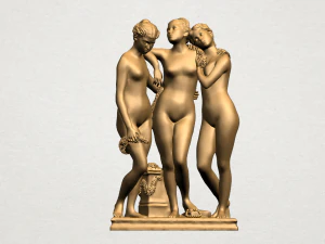 scultura di tre grazie 02 Modello di stampa 3D